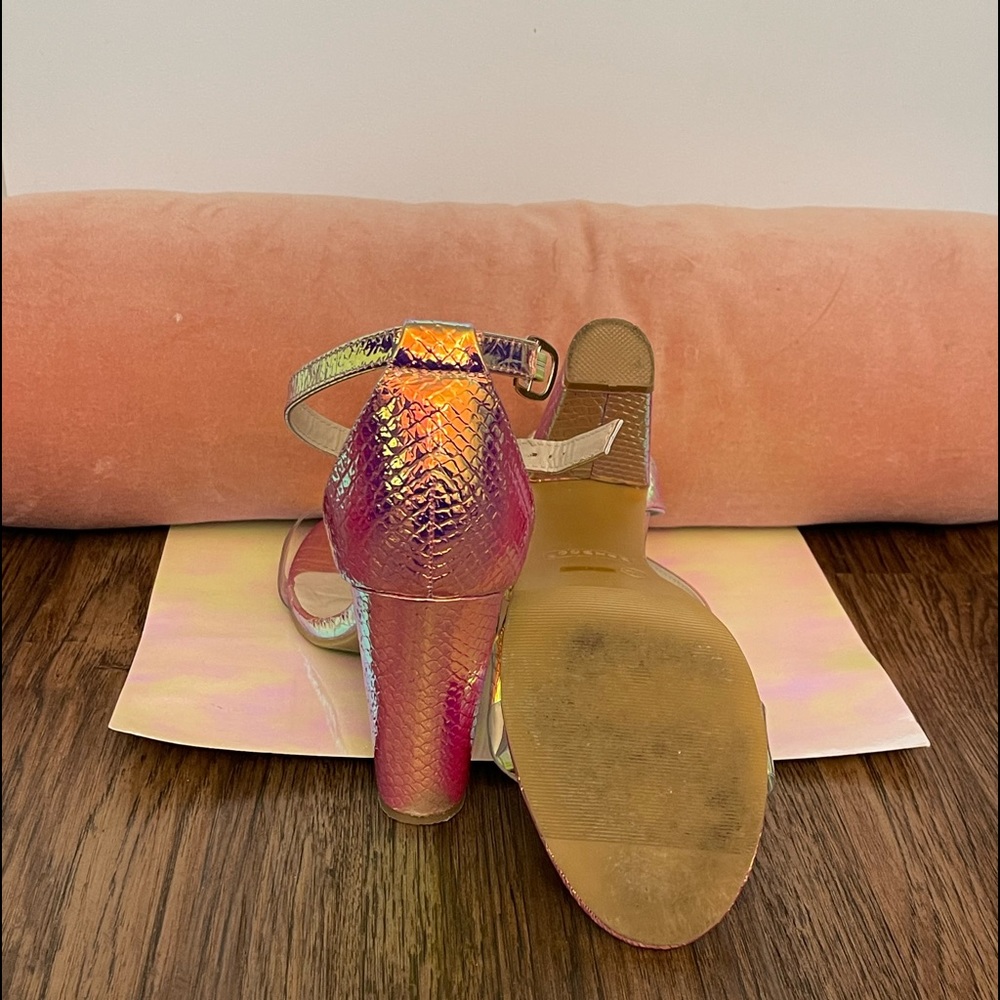 Iridescent Heeled Sandals